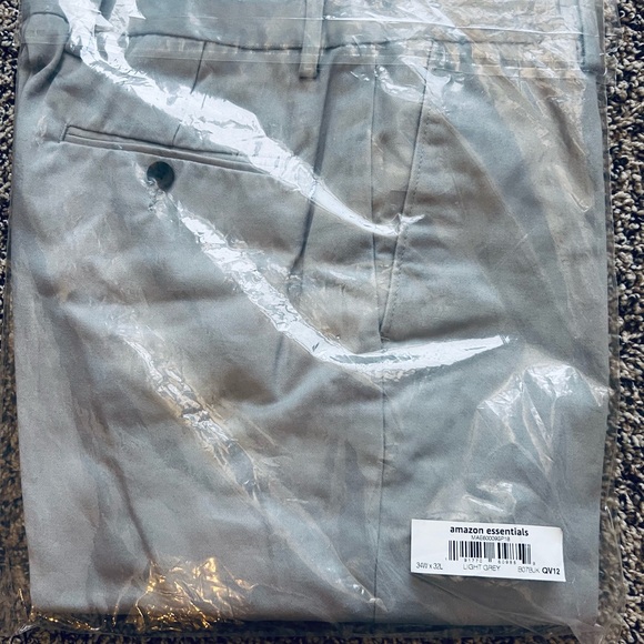 2 Pairs Mens Slim Fit Wrinkle Resistant Chino Pants 34x32 - Picture 6 of 6